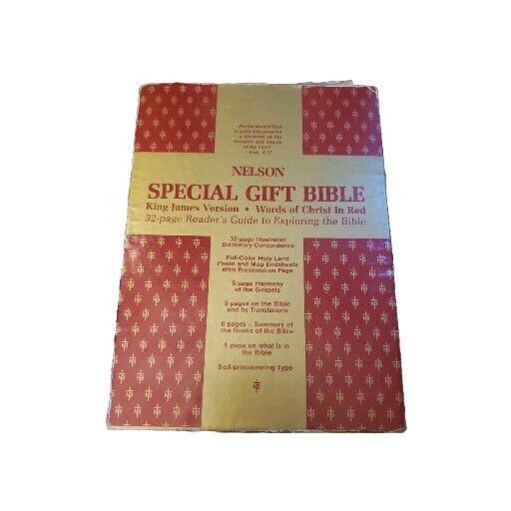 Nelson Special Gift Bible KJV Red Letter Dictionary Concordance Box 1970